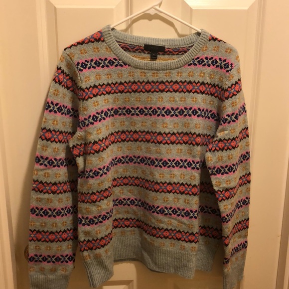 J. Crew | Sweaters | J Crew Wool Patterned Sweater | Poshmark